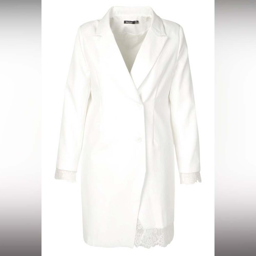 Lace hem Blazer Dress